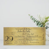 ヴィンテージ旧スタイル結婚チケット招待状 招待状 (スタンド正面)