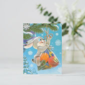 ヴィンテージ旧ソ連新年/クリスマス葉書 ポストカード (スタンド正面)