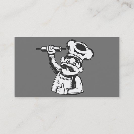 ヴィンテージ旧タイプベーカリーベーキングロゴ 名刺 (裏面)