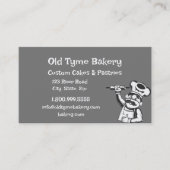 ヴィンテージ旧タイプベーカリーベーキングロゴ 名刺 (正面)