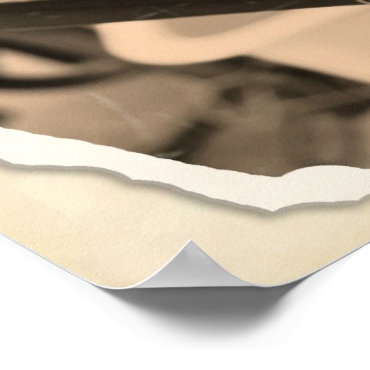 ヴィンテージ旧タイプライター ポスター (角)