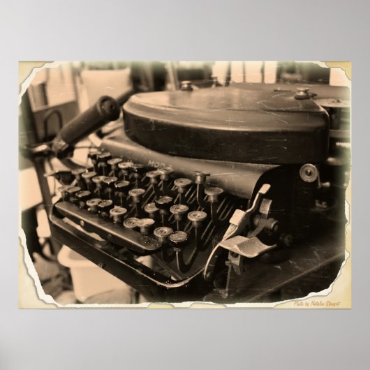 ヴィンテージ旧タイプライター ポスター (正面)