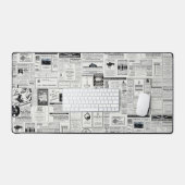 ヴィンテージ旧ドイツ新聞広告1900年代以前 デスクマット (キーボード&マウス)