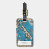 ヴィンテージ旧バミューダ諸島地図 ラゲッジタグ (正面縦)