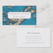 ヴィンテージ旧バミューダ諸島地図 名刺 (正面/裏面)