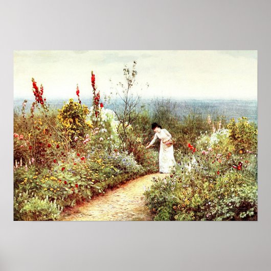 ヴィンテージ旧ファッションド1916ビクトリアンファインアートポスト ポスター (正面)