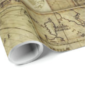 ヴィンテージ旧ワールドマップアンティークマップパターン ラッピングペーパー (ロールコーナー)