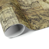 ヴィンテージ旧ワールドマップアンティークマップ ラッピングペーパー (ロールコーナー)
