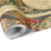 ヴィンテージ旧ワールドマップアンティークマップ ラッピングペーパー (ロールコーナー)