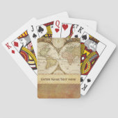 ヴィンテージ旧世界の地図パーソナライズされた トランプ (裏面)