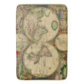 ヴィンテージ旧世界の地図 バスマット (正面縦)