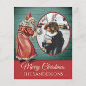 ヴィンテージ旧世界サンタクロース写真クリスマス (正面)