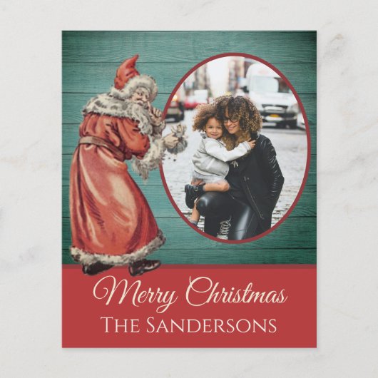 ヴィンテージ旧世界サンタクロース写真クリスマス (正面)