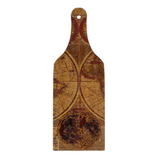 ヴィンテージ旧世界地図の歴史愛好家 カッティングボード (正面)