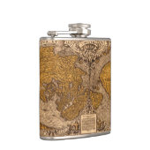 ヴィンテージ旧世界地図の歴史愛好家 フラスク (右)