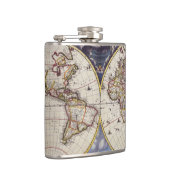 ヴィンテージ旧世界地図の歴史 – バフ フラスク (右)