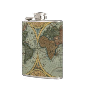 ヴィンテージ旧世界地図の歴史 – バフ フラスク (左)