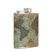 ヴィンテージ旧世界地図の歴史 – バフ フラスク (右)