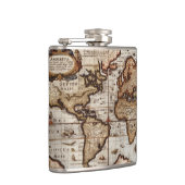 ヴィンテージ旧世界地図の歴史 – バフ フラスク (右)