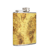 ヴィンテージ旧世界地図の歴史 – バフ フラスク (右)