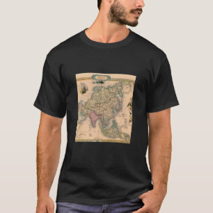 ヴィンテージ旧世界地図アジア Tシャツ
