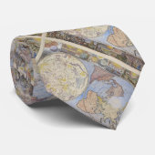 ヴィンテージ旧世界地図タイル状の地理パターン ネクタイ (ロール)