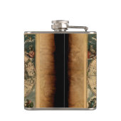 ヴィンテージ旧世界地図ヒストリオーバーデザイン フラスク (裏面)