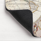 ヴィンテージ旧世界地図ヒストリオーバーデザイン マウスパッド (コーナー)