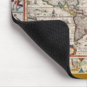 ヴィンテージ旧世界地図ヒストリオーバーデザイン マウスパッド (コーナー)
