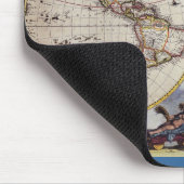 ヴィンテージ旧世界地図ヒストリオーバーデザイン マウスパッド (コーナー)