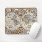 ヴィンテージ旧世界地図ヒストリオーバーデザイン マウスパッド (マウス)
