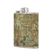ヴィンテージ旧世界地図歴史愛好家 フラスク (左)