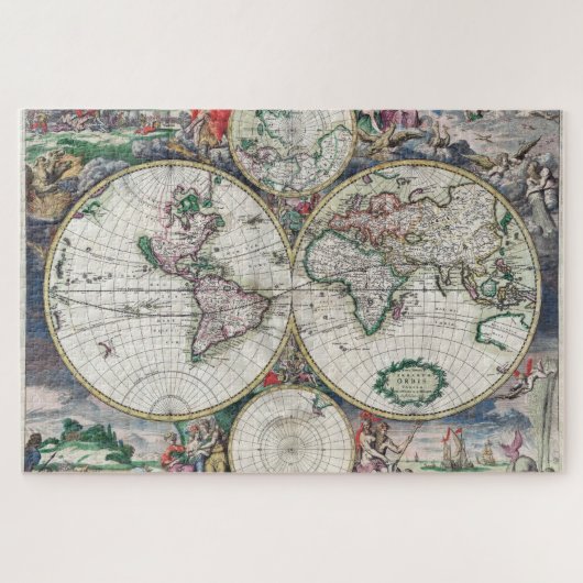 ヴィンテージ旧世界地図1000点 ジグソーパズル (横)