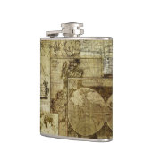 ヴィンテージ旧世界地図 フラスク (左)