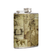 ヴィンテージ旧世界地図 フラスク (右)