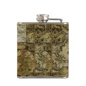 ヴィンテージ旧世界地図 フラスク (裏面)