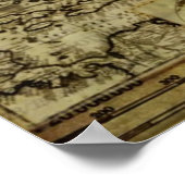 ヴィンテージ旧世界地図 ポスター (角)