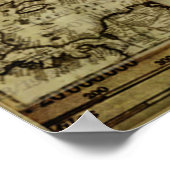 ヴィンテージ旧世界地図 ポスター (角)