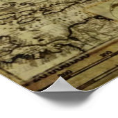 ヴィンテージ旧世界地図 ポスター (角)