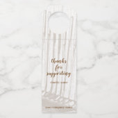 ヴィンテージ旧式なブラウン及び白いゴルフ募金活動 ボトルネックタグ (正面)