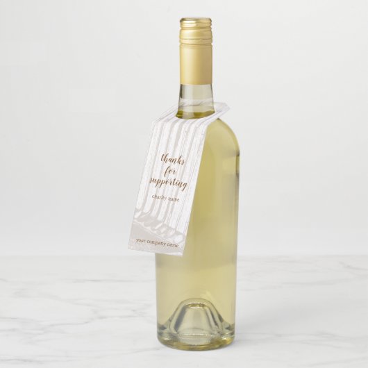 ヴィンテージ旧式なブラウン及び白いゴルフ募金活動 ボトルネックタグ (アングル)