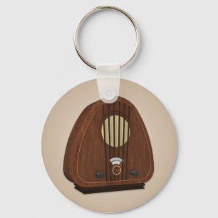 ヴィンテージ旧式な無線のKeychain キーホルダー