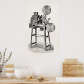 ヴィンテージ旧映画カメラ撮影機器 ポスター (キッチン)