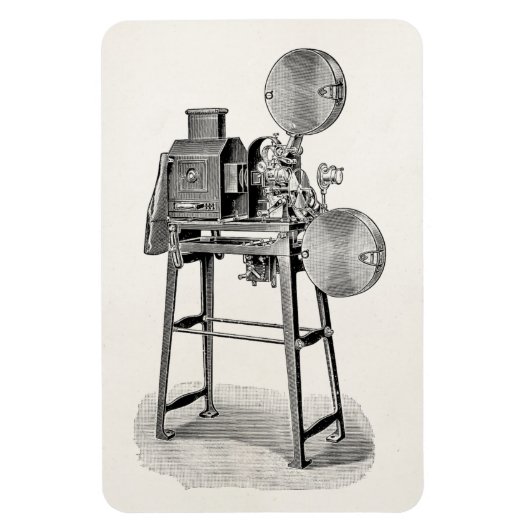 ヴィンテージ旧映画カメラ撮影機器 マグネット (縦)