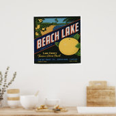 ヴィンテージ旧柑橘類果樹林ラベル ポスター (キッチン)