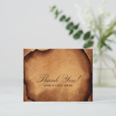 ヴィンテージ旧焼き紙サンキューカード ポストカード (スタンド正面)