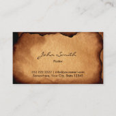 ヴィンテージ旧焼紙牧師 名刺 (正面)