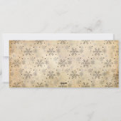 ヴィンテージ旧紙グランジクリスマスギフトクーポン シーズンカード (裏面)