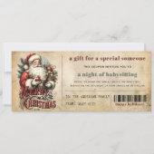 ヴィンテージ旧紙グランジクリスマスギフトクーポン シーズンカード (正面)