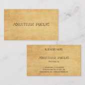 ヴィンテージ旧紙ス動揺してクリプト文字贅沢 名刺 (正面/裏面)